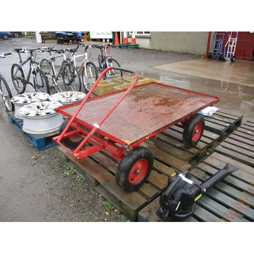 70 - A four wheel market gardener's barrow