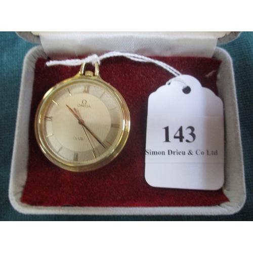 143 - An Omega Deville gold plated pendant watch