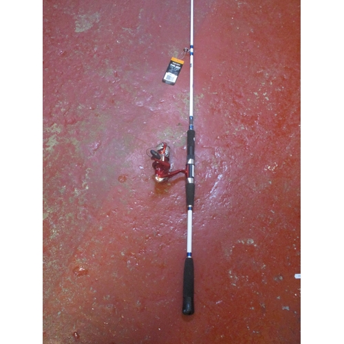 167 - A Rovex tide line kayak fishing rod together with a Jarvis Walker fixed spool reel - both new