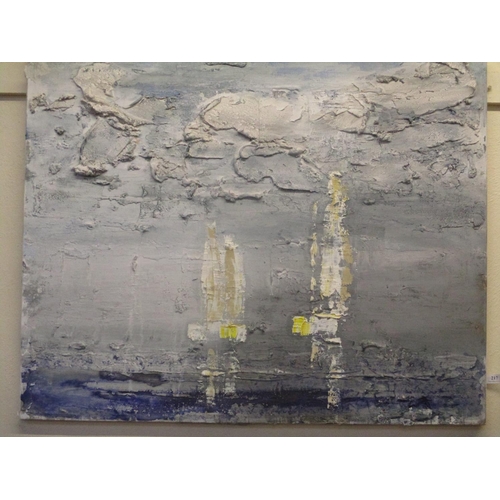 217 - Study of sailing ships, oil on canvas