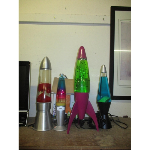 454 - Four lava lamps