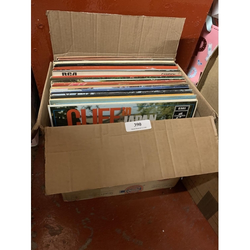 390 - A quantity of vinyl long playing records