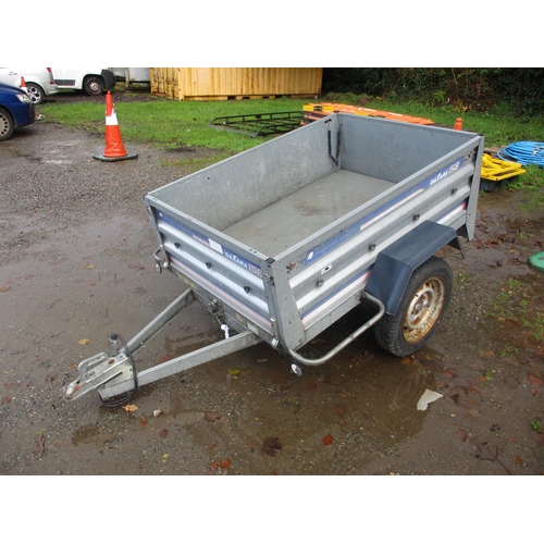 22 - A Daxara 158 galvanised tipping car trailer