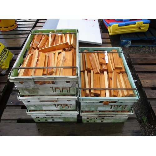 61 - Five trays of kindling wood