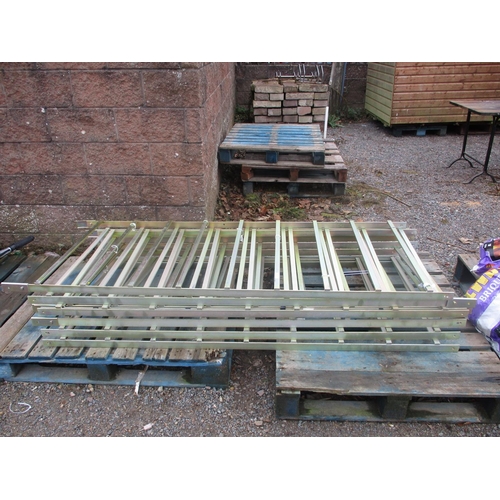 24 - Ten lengths of anodised steel railings (1.9m lengths) new