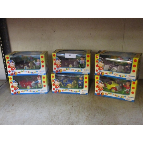 89 - A collection of four Corgi Noddy in Toyland model vehicles and figures