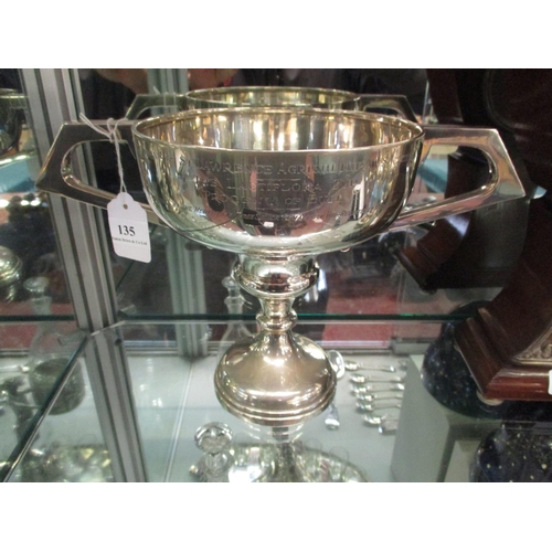 135 - A large silver twin handled trophy pertaining to the St. John and St. Lawrence Agricultural Societie... 