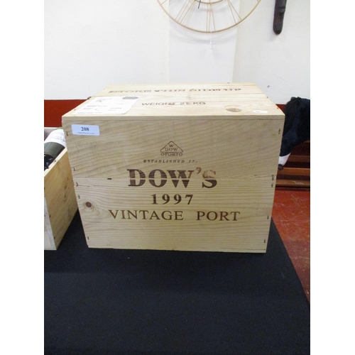 208 - A case (12 x 75cl) of Dow's 1997 Vintage Port