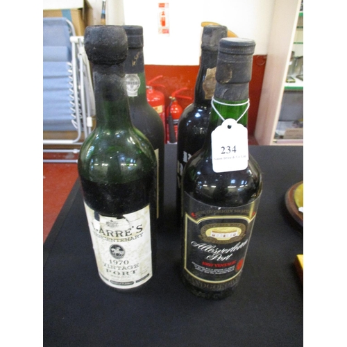 234 - A bottle of Warre's Tercentenary 1970 Vintage Port together with three other bottles of Vintage Port