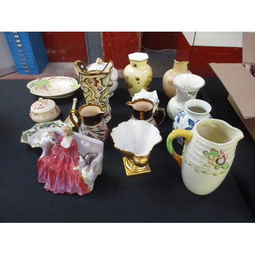 242 - A Royal Worcester blush ivory jug together with assorted other named china