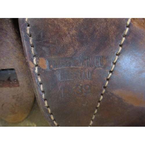 249 - A World War II German Army horse saddle maker marked and dated 1939