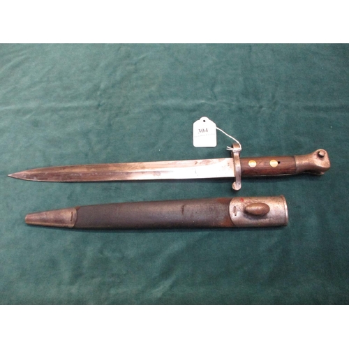 304 - A Mark 1 Lee Metford bayonet and scabbard