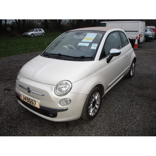 2 - A 2011 Fiat 500 SGE Lounge 900cc convertible J49557 (petrol/automatic), odometer reading 66,301 mile... 