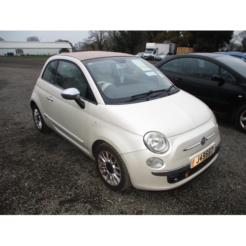 2 - A 2011 Fiat 500 SGE Lounge 900cc convertible J49557 (petrol/automatic), odometer reading 66,301 mile... 