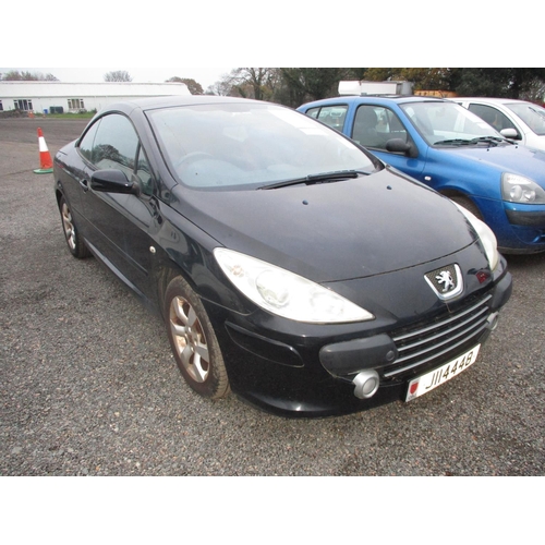 4 - A 2008 Peugeot 307 CC Allure 1.6 convertible J114448 (petrol/manual), odometer reading 30,375 miles