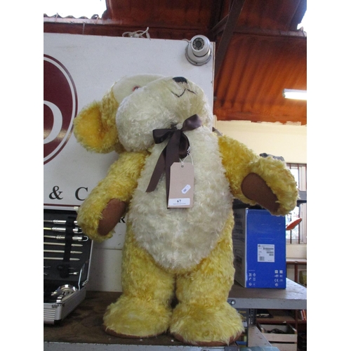 67 - A free standing Merrythought teddy bear of gigantic proportion