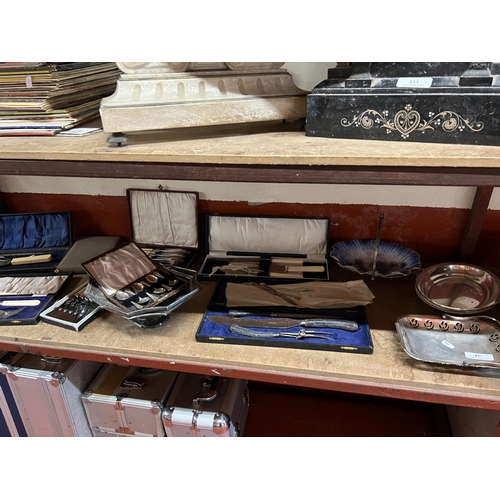 437 - A large and varied assortment of silver plated ware, flat ware etc.