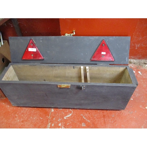306 - A wooden storage box