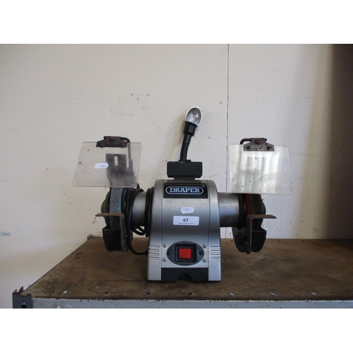 63 - A Draper bench grinder