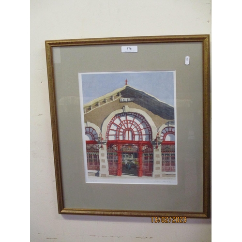 376 - The Central Market a limited edition signed print by Ian Rolls