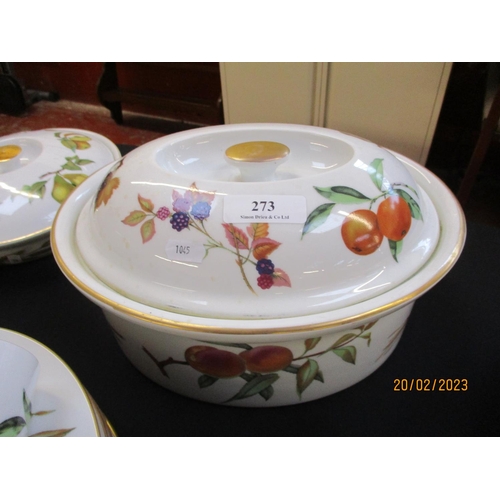 273 - A large range of Royal Worcester Evesham china