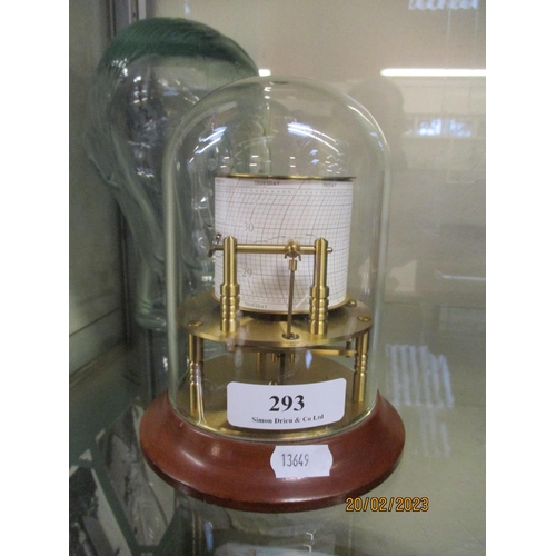 293 - An unusual barograph under glass dome