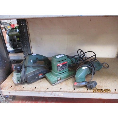 114 - A Bosch planer, sander and detail sander