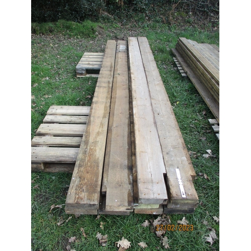 13 - Nine lengths of reclaimed serviceable timber (3600mm x 180mm x 50mm) together with one other