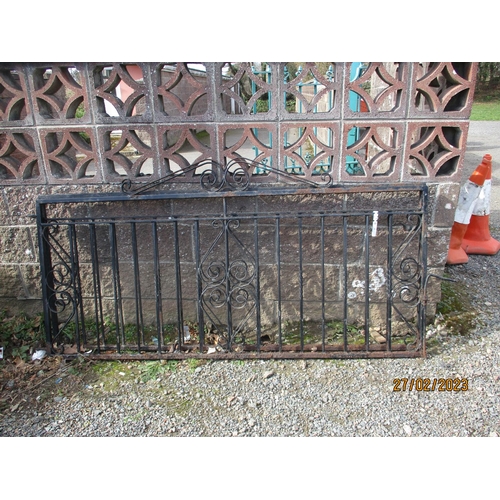 21 - A pair of wrought iron entrance gates (4.2m span approximately)