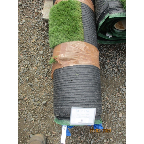 26 - A roll of Natural Look artificial grass - Soft Forest 38mm (4m x 1.5m)