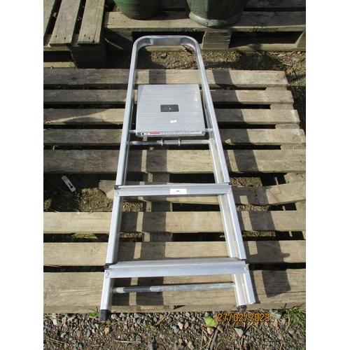 66 - An aluminium three tread step ladder