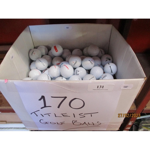 131 - A quantity of Titleist golf balls (circa 170)