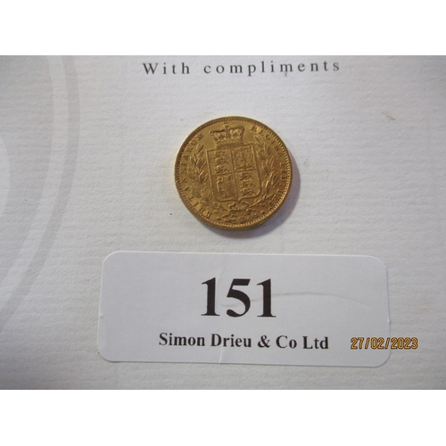 151 - A Victorian full gold sovereign dated 1855