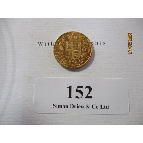 152 - A Victorian full gold sovereign dated 1853