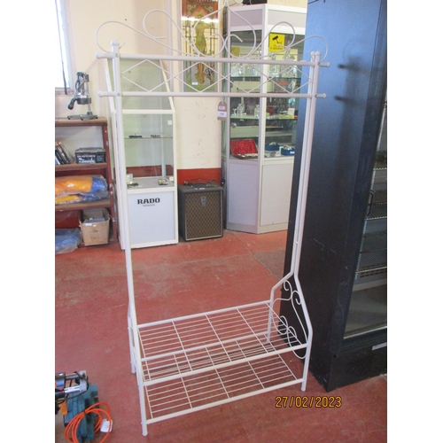 248 - A metallic hall stand finished in white