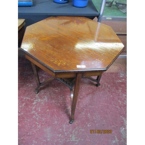 280 - A late Victorian Rosewood octagonal centre table with marquetry inlay