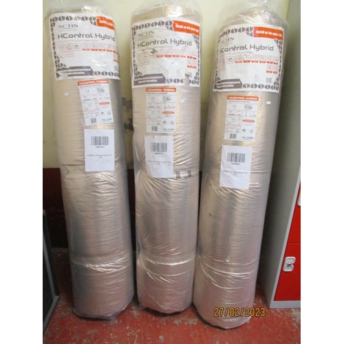 338 - Three rolls of Actis HControl hybrid reflective insulation