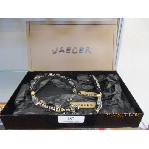 187 - A Jaeger necklace and bracelet set - new