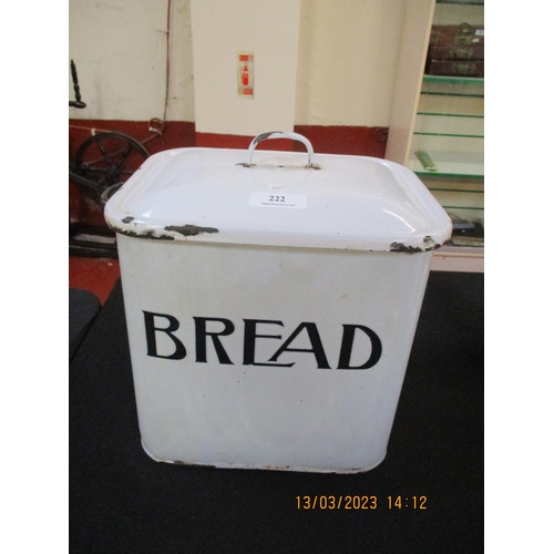 222 - A vintage enamelled and lidded bread bin