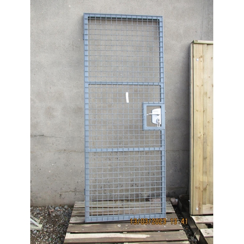 54 - A metal and weld mesh gate (200cm x 78cm)