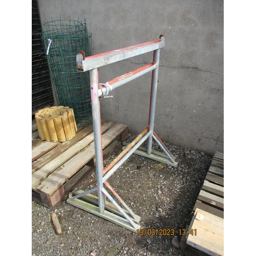 55 - Two builder's adjustable trestles