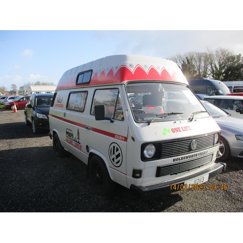 3 - A 1988 Volkswagen T3 Transporter 2.1 TDi camper van J12113 (petrol/automatic) , odometer reading 41,... 