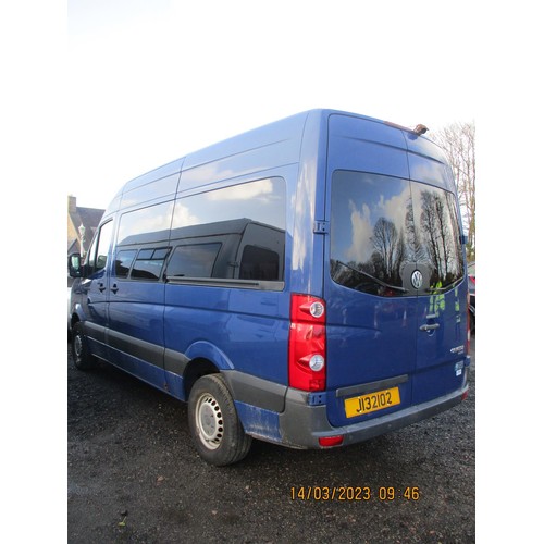 14 - A 2011 Volkswagen Crafter CR39 Blue 2.5 TDi nine seat window van with rear cargo pod J132102 (diesel... 