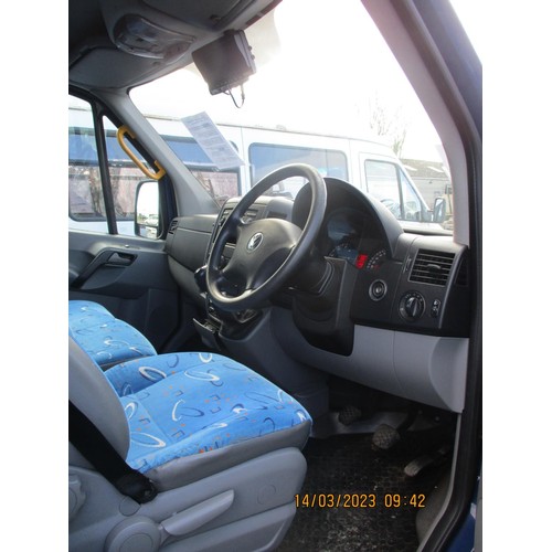 14 - A 2011 Volkswagen Crafter CR39 Blue 2.5 TDi nine seat window van with rear cargo pod J132102 (diesel... 