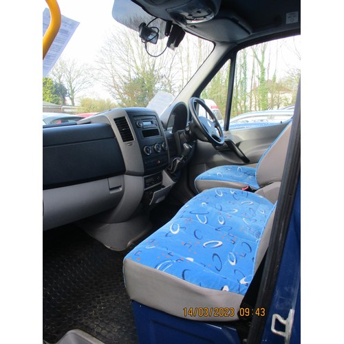 14 - A 2011 Volkswagen Crafter CR39 Blue 2.5 TDi nine seat window van with rear cargo pod J132102 (diesel... 