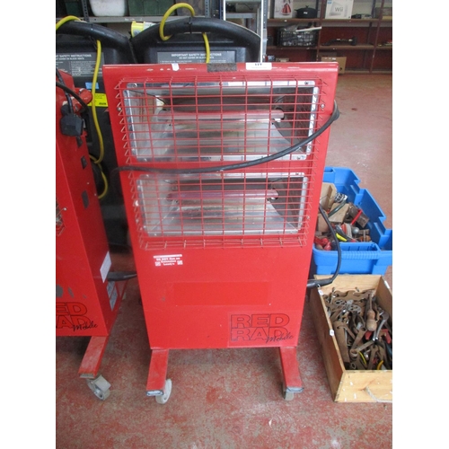 119 - A Red Rad mobile heater