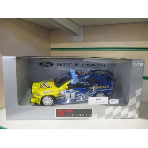 222 - A 1/18th scale diecast model of a Ford Escort RS Cosworth in original box