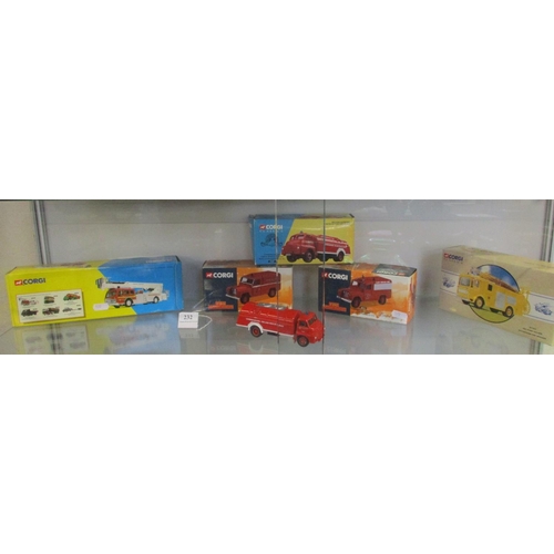 232 - Five Corgi diecast model vehicles with original boxes pertaining to the fire service