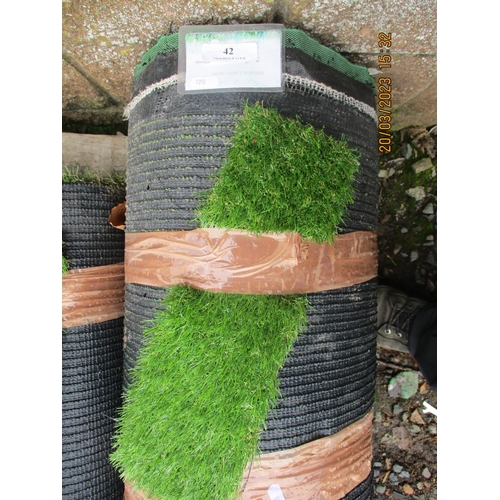 42 - A roll of Natural Lawn 38mm artificial grass