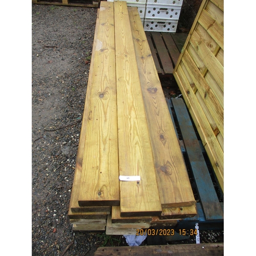 63 - Twenty lengths of reclaimed serviceable timber (250cm long x 15cm x 5cm)